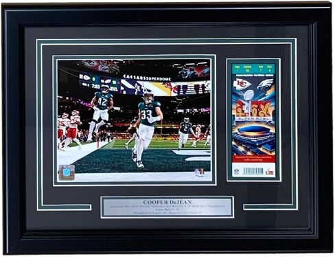 Cooper DeJean مؤطر 8x10 فيلادلفيا SB 59 اختر ستة صور مع تذكرة طبق الأصل in Saudi Arabia