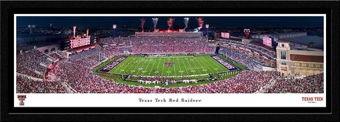 Texas Tech Football - Single Mat, Select Framed Picture by Blakeway Panoramas (41.5"W x 15.5"H) in Saudi Arabia