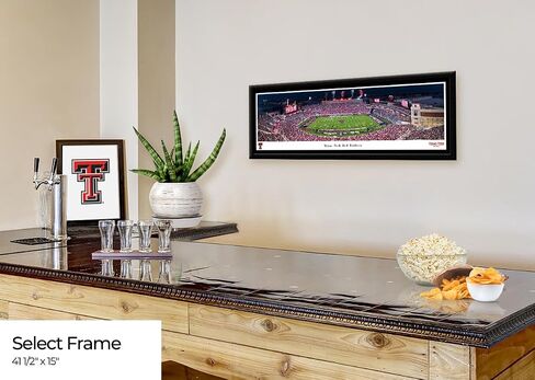 Texas Tech Football - Single Mat, Select Framed Picture by Blakeway Panoramas (41.5"W x 15.5"H) in Saudi Arabia