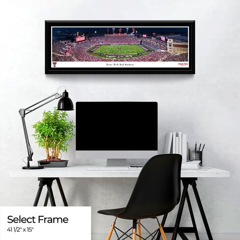 Texas Tech Football - Single Mat, Select Framed Picture by Blakeway Panoramas (41.5"W x 15.5"H) in Saudi Arabia