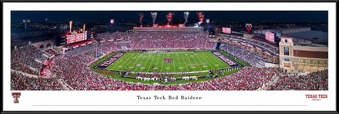 Texas Tech Football - Single Mat, Select Framed Picture by Blakeway Panoramas (41.5"W x 15.5"H) in Saudi Arabia