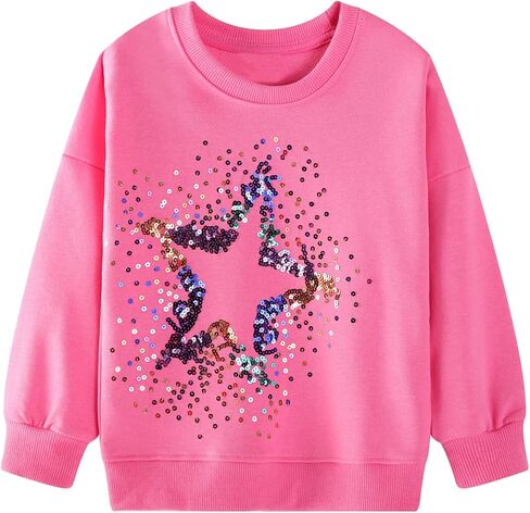 Youlebao Toddler Girls' Sweatshirt Crew-Neck Long Sleeve Cotton Pullover Shirt in Saudi Arabia