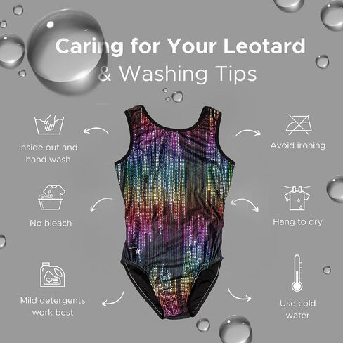 Destira Girls Split-Back Gymnastic Leotards, Super Soft Comfort Stretch Fun Designs - GIRLS/CHILD SIZES in Saudi Arabia