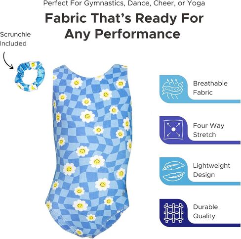 Destira Girls Split-Back Gymnastic Leotards, Super Soft Comfort Stretch Fun Designs - GIRLS/CHILD SIZES in Saudi Arabia