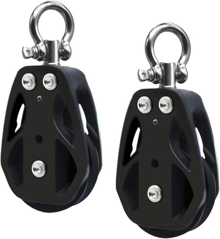 50mm Single Swivel Sailing Block - Heavy-Duty Marine Pulley, 3100 lbs (1406 kg) WLL, Fits 7/16" (12mm) Line, Compact Design for Industrial & Sailing Use,Sailing hardware-HL001 in Saudi Arabia