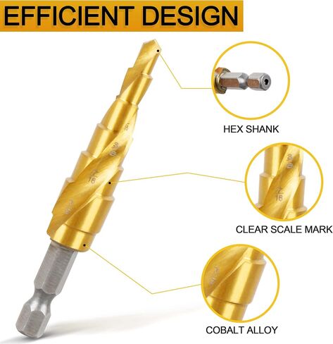 DWA1783IR for DEWALT Step Drill Bit, Step Drill Bit for Metal Impact 1/8-Inch-1/2-Inch in Kuwait