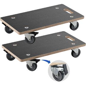 Hard Wood Mover Spliceable Dolly 550Lbs Capacity (2 Packs) 4 Wheels Heavy Duty Furniture Moving Connectable Design Dollier Upgraded Transport Roller in Kuwait