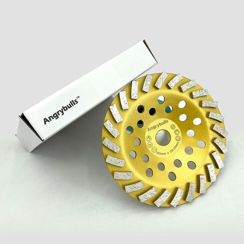 Diamond Concrete Grinding Wheel 7 inch for Polishing and Cleaning Stone Concrete Surface, Cement, Marble, Rock, Granite, and Thinset Removing, Angle Grinder Disc，24 Turbo Segments in Saudi Arabia