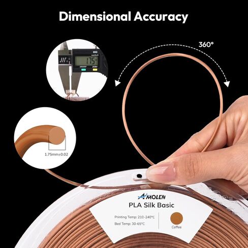 AMOLEN PLA 3D PRINTERMAMENT ، PLA FILAMANT 1.75MM MILK BLACK GOLD RED BILEAMPH in Kuwait