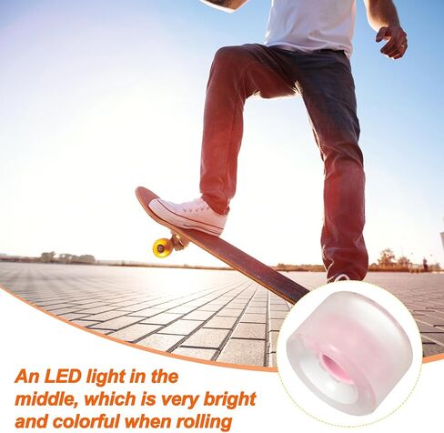 عجلات لوح التزلج باتيكل، عجلات الشوارع PU فلاش كروزر ذات مرونة عالية مع محامل للوح التزلج in Saudi Arabia
