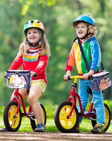 سلة دراجة للأطفال ، حقيبة مقود أمامية للأطفال فتيات الدراجات ، سلة دراجة صغيرة مقاومة للماء مع سحاب لدراجة ثلاثية الدراجات الصغيرة in Kuwait