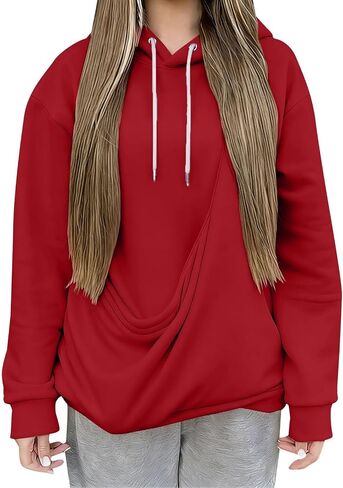 Dog Cat Pouch Hoodie for Women Oversized Pet Carrier Kangaroo Sweatshirts Puppy Animal Holder Fleece Pullover Hoodies in Saudi Arabia