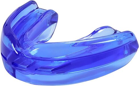 Oral Mart Braces Mouth Guard for Sports (Pure Clear) - Double (Upper & Lower) Mouthguard for Lacrosse, Hockey, Muay Thai, Football, MMA, Rugby, Karate, Boxing - No Boil Required (with Case) in Kuwait