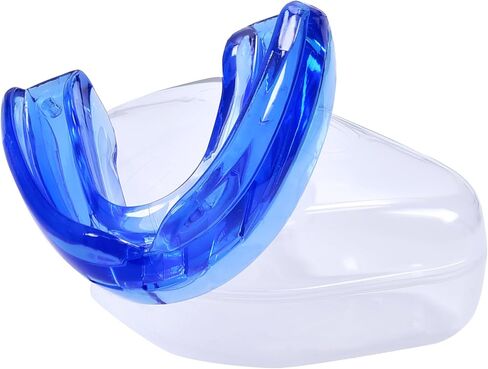 Oral Mart Braces Mouth Guard for Sports (Pure Clear) - Double (Upper & Lower) Mouthguard for Lacrosse, Hockey, Muay Thai, Football, MMA, Rugby, Karate, Boxing - No Boil Required (with Case) in Kuwait