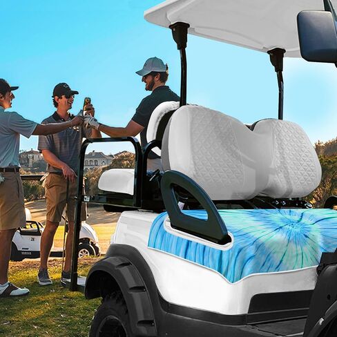YOKYHOM Golf Cart Seat Covers, Classic Style Golf Cart Seat Towel Blanket Keeps Seat Comfortable and Clean, 100% Microfiber, Suits Yamaha, EZGO, Club Car and More 2-Seat Golf Carts, 51''x 31'' in Kuwait
