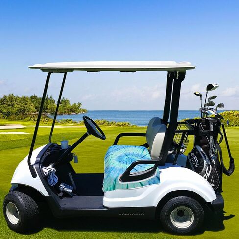 YOKYHOM Golf Cart Seat Covers, Classic Style Golf Cart Seat Towel Blanket Keeps Seat Comfortable and Clean, 100% Microfiber, Suits Yamaha, EZGO, Club Car and More 2-Seat Golf Carts, 51''x 31'' in Kuwait