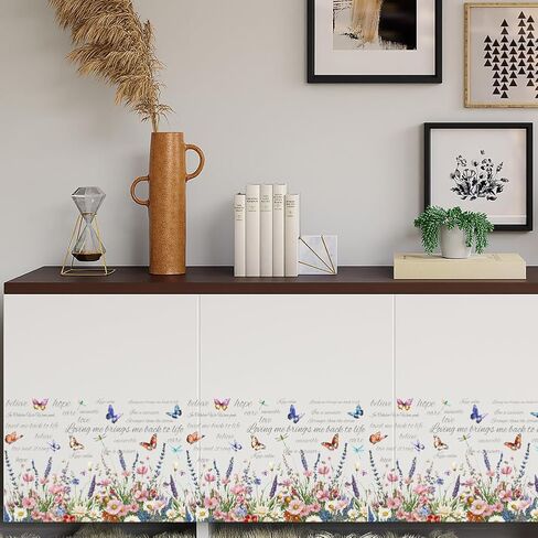 INFUNLY 3 Sheet Black White Rub on Transfers for Crafts 6x12" Flower Furniture Rub on Transfer Stickers Vintage Dandelion Rub on Floral Transfer Decals Waterproof for Wood Glass DIY Paper Home Decor in Saudi Arabia