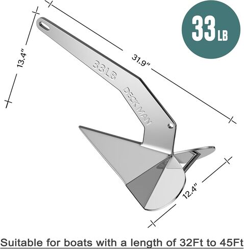 Boat Anchor 316 Stainless Steel (Marine Grade) Delta-Style Anchor Heavy Duty Triangular Anchor Wing Style Triangle Anchor in Kuwait