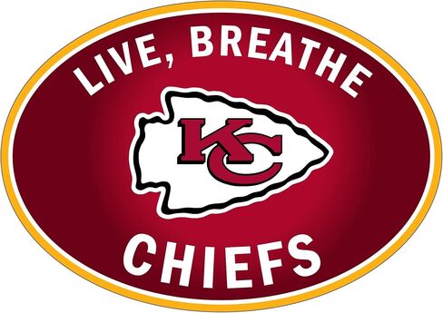 Siskiyou Sports NFL Kansas City Chiefs Live-Breath Auto Decal, Team Colors, One Size in Saudi Arabia
