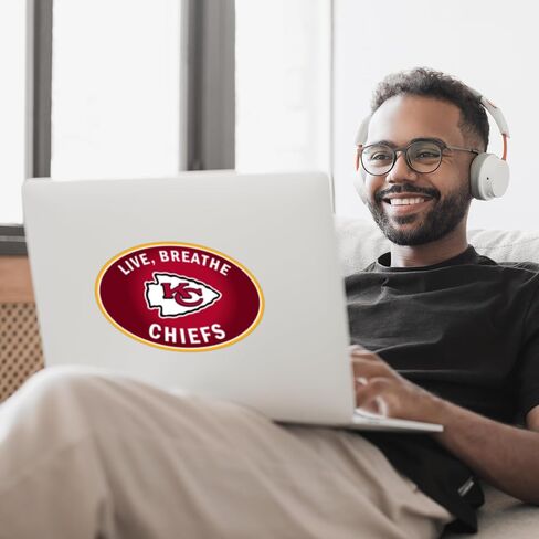 Siskiyou Sports NFL Kansas City Chiefs Live-Breath Auto Decal, Team Colors, One Size in Saudi Arabia