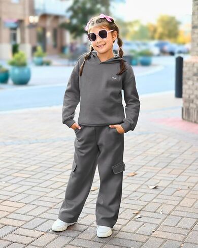 Stelle Girls 2 Pieces Athletic Sweatsuit Casual Sweatshirts and Pants Long Sleeve Pull Over Outfits Sets in Saudi Arabia