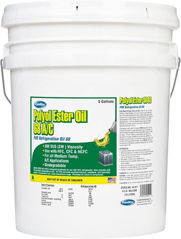Comstar Polyol Ester Oil 68/300 SUS (POE) ، زيت التبريد عالي الأداء لـ HFC و HCFC ، انخفاض استهلاك الطاقة ، الاستقرار الحراري الاستثنائي ، جالون واحد (45-010) in Saudi Arabia