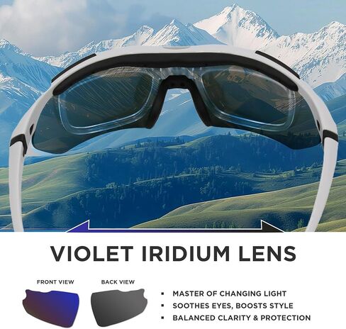 Cycling Glasses for Men Women Youth, UV Protection Sports Sunglasses for Running Climbing Bike Baseball Softball Golf in Saudi Arabia