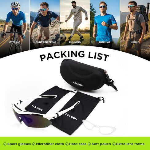 Cycling Glasses for Men Women Youth, UV Protection Sports Sunglasses for Running Climbing Bike Baseball Softball Golf in Saudi Arabia