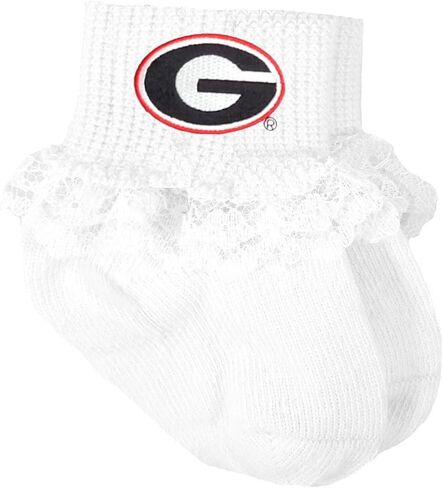 Georgia Bulldogs Officially Licensed Baby Socks with Lace in Saudi Arabia