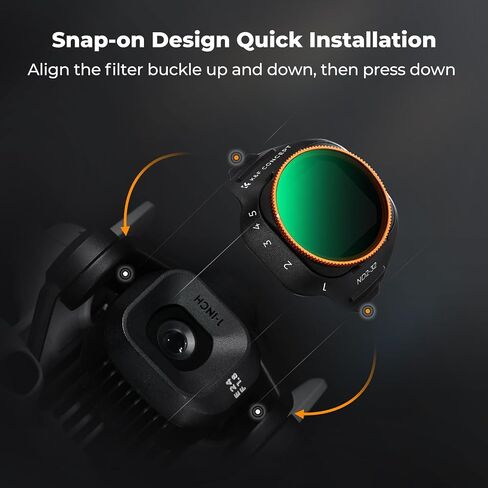 مجموعة مرشحات K&F CONCEPT ND/PL متوافقة مع DJI Mini 5 Pro، 6 عبوات CPL ND4&PL ND8&PL ND16&PL ND32&PL ND64&PL ملحقات عدسات بدون طيار ذات كثافة محايدة، زجاج بصري عالي الدقة متعدد الطبقات in Saudi Arabia