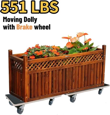 Hard Wood Mover Spliceable Dolly 550Lbs Capacity (2 Packs) 4 Wheels Heavy Duty Furniture Moving Connectable Design Dollier Upgraded Transport Roller in Kuwait