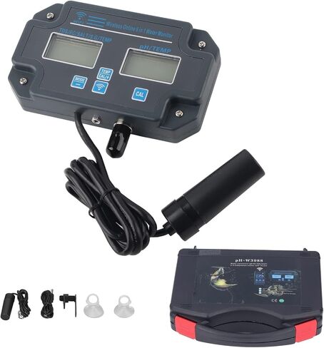 EVGATSAUTO PHW3988 Multiparameter Water Quality Tester - Real-Time Data & Auto-Correct - Online Monitor for Food Processing, Labs - ABS - 130x77 (US Plug 110V) in Saudi Arabia