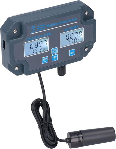 EVGATSAUTO PHW3988 Multiparameter Water Quality Tester - Real-Time Data & Auto-Correct - Online Monitor for Food Processing, Labs - ABS - 130x77 (US Plug 110V) in Saudi Arabia