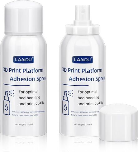 LANDU 3D Printing Adhesive, 3D Printer Build Plate Bed Adhesive Glue Reduces Warping for ABS, ASA, PLA, and PETG Filament Suitable for Various 3D Printing Beds, 3D Glue for 3D Printing - 150ml in Kuwait