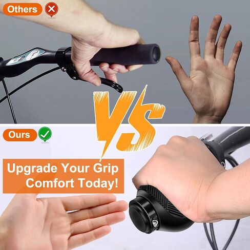 Bicycle Handlebar Grips, Dual Lock-on Design, Non-Slip Ergonomic Grips for Mountain, BMX, Road Bikes (Black(130mm+130mm)) in Saudi Arabia