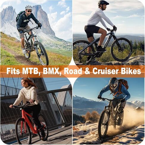 Bicycle Handlebar Grips, Dual Lock-on Design, Non-Slip Ergonomic Grips for Mountain, BMX, Road Bikes (Black(130mm+130mm)) in Saudi Arabia