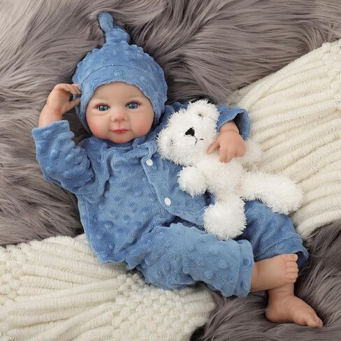 دمى الطفل المولدة واقعية 20 "Sweet Smile LifeLOBROBBORN Baby Baby Doll Full Vinyl Body Posable Life Real Real Like Toddler Bebe مع شهادة ميلاد وأدوات التغذية هدايا للأطفال من العمر 3+ in Kuwait