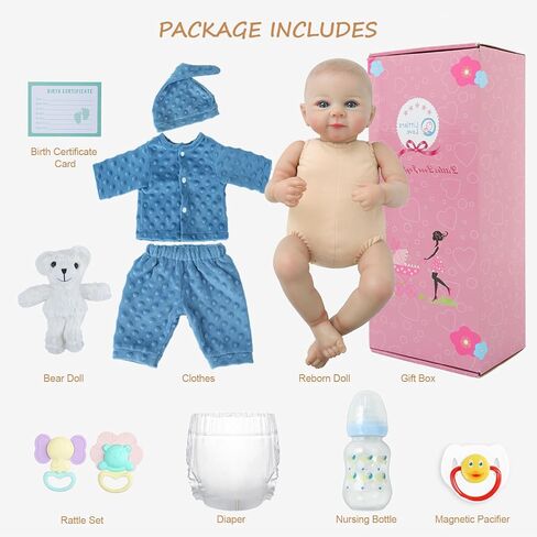 دمى الطفل المولدة واقعية 20 "Sweet Smile LifeLOBROBBORN Baby Baby Doll Full Vinyl Body Posable Life Real Real Like Toddler Bebe مع شهادة ميلاد وأدوات التغذية هدايا للأطفال من العمر 3+ in Kuwait