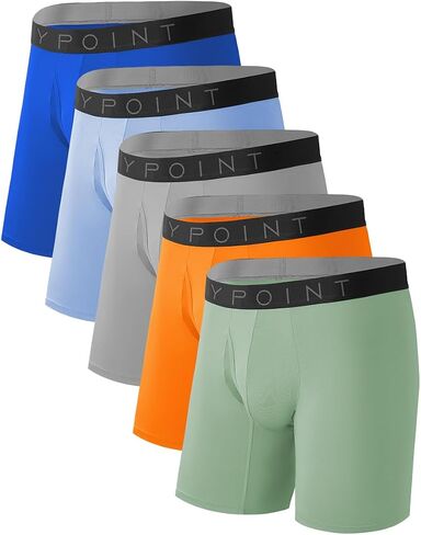 ملابس داخلية للرجال ، رايون مصنوعة من ملخصات Bamboo Boxer ، Ultra Soft Breatable ، لا ركوب الساق ، 5 حزمة in Saudi Arabia