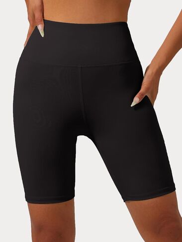 Women's High Waist Biker Shorts with Cross Waist Pant for Yoga, Gym, and Running in Saudi Arabia