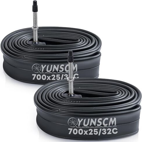 YUNSCM 2-PCS 700x25C/32C Bike Tubes 25/32-622 FV60 Presta Valve, 700C Bicycle Inner Tubes Compatible 700 x 25C 700x26C 700x28C 700x30C 700x32C Road Gravel Bike Tire Tubes (G-278) in Saudi Arabia