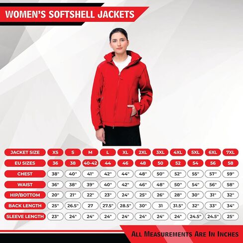 Touch&Torn Women's Softshell Jacket Warm Jacket Light Hooded Windproof Coat for Outdoor Hiking in Kuwait