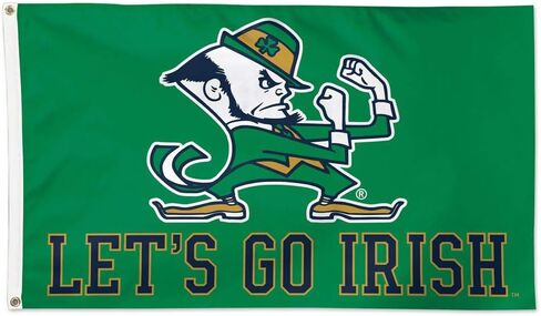 WinCraft Notre Dame Lets Go Irish Deluxe 3 x 5 Foot Flag in Saudi Arabia