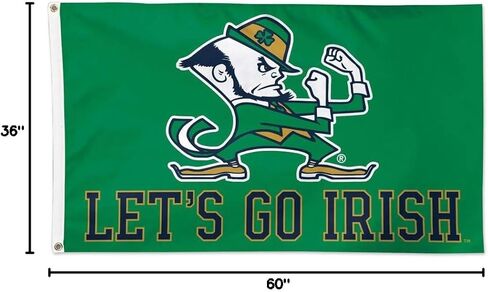 WinCraft Notre Dame Lets Go Irish Deluxe 3 x 5 Foot Flag in Saudi Arabia