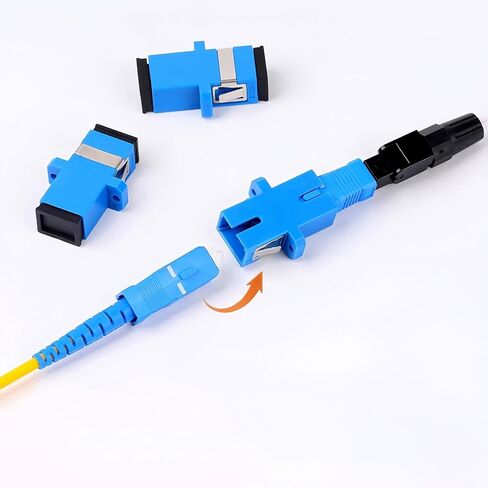 Fiber Optic Connector-Optical Fiber Coupler Kit Including 51 Singlemode Adapters-for LC Sx/Dx ST SC/UPC SC/APC Fibre Cables-with Case, for Data Transmission in Saudi Arabia