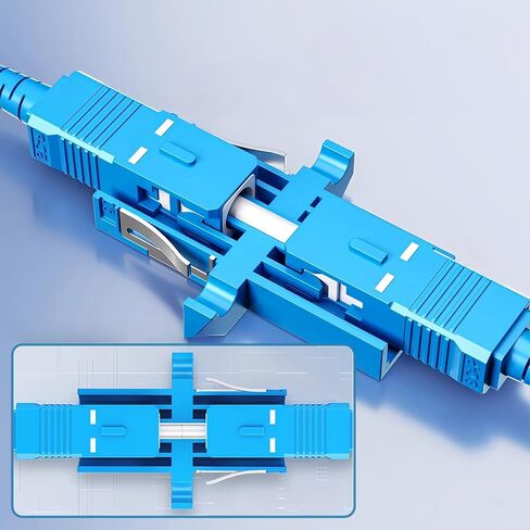 Fiber Optic Connector-Optical Fiber Coupler Kit Including 51 Singlemode Adapters-for LC Sx/Dx ST SC/UPC SC/APC Fibre Cables-with Case, for Data Transmission in Saudi Arabia