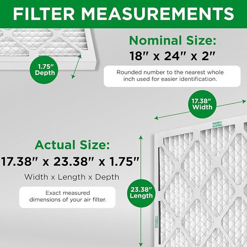 20x25x4 MERV 8 Pleated HVAC AC Furnace Air Filters. 2 Pack. (Exact Size: 19.5 x 24.5 x 3.75 Inches) in Saudi Arabia