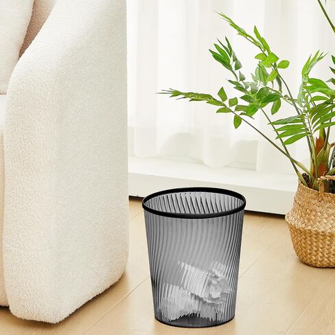 Honeydak 2 Pack Gold Garbage Can Lightly Threaded Trash Can Plastic Vertical Gold Translucent Trash 12l Large Capacity for Bathroom Bedroom Office Decorative 8. 39 x 9. 84 Inch in Saudi Arabia