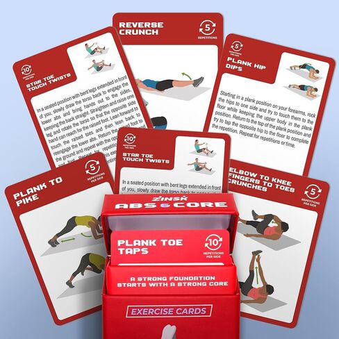 Zinsk 75 Booty & فخذي بطاقات تمرين - اشعر بالحروق وأنت تشكل ورفع - بطاقات محمولة 3.5 "× 2.5" للتدريبات المنزلية أو السفر - 75 تمارين فريدة من نوعها للمشاركة في التدريبات السفلية السريعة في الجسم in Kuwait