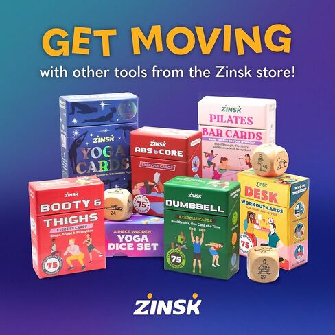 Zinsk 75 Booty & فخذي بطاقات تمرين - اشعر بالحروق وأنت تشكل ورفع - بطاقات محمولة 3.5 "× 2.5" للتدريبات المنزلية أو السفر - 75 تمارين فريدة من نوعها للمشاركة في التدريبات السفلية السريعة في الجسم in Kuwait